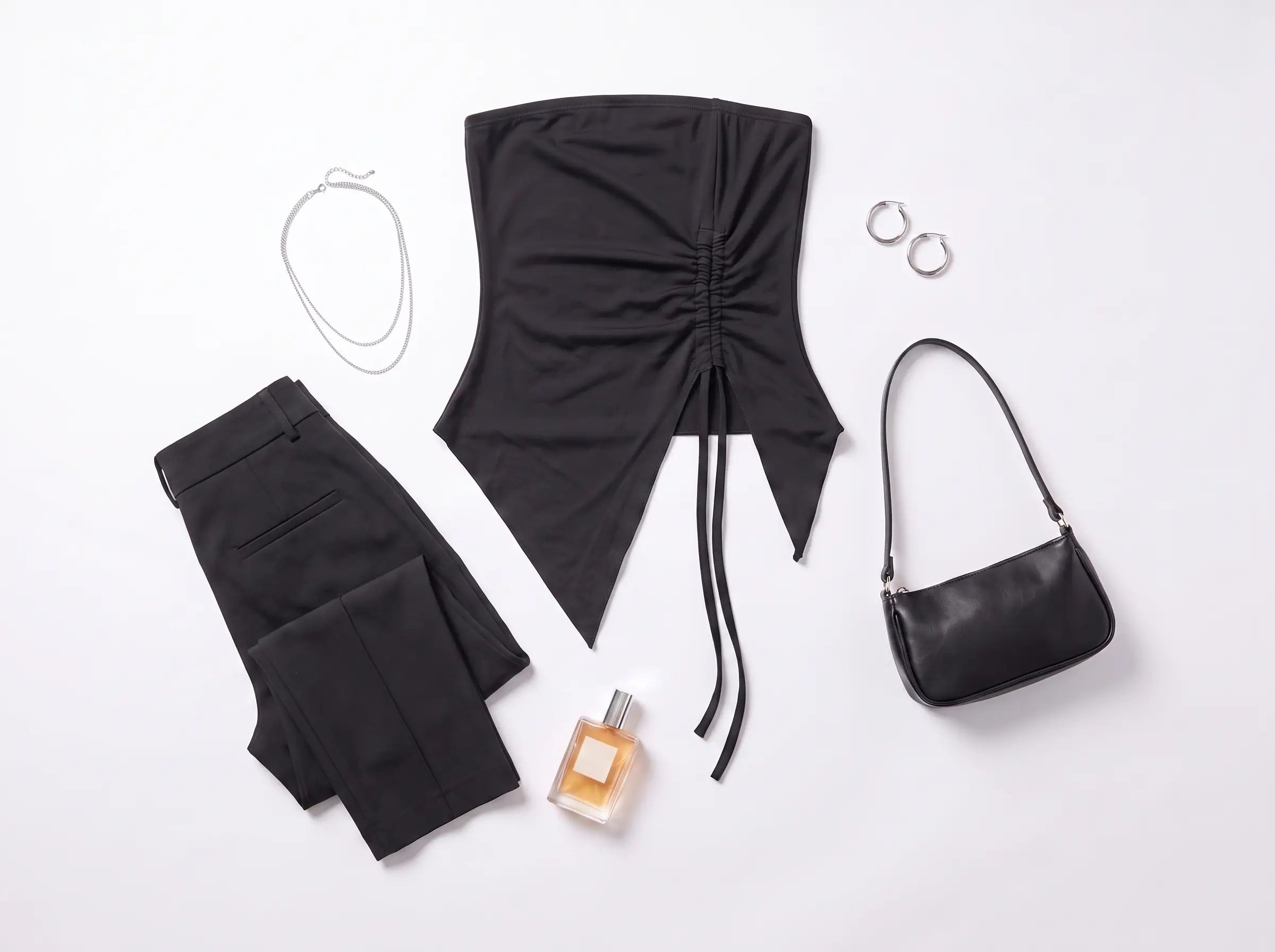 Noir Ruched Tube Top