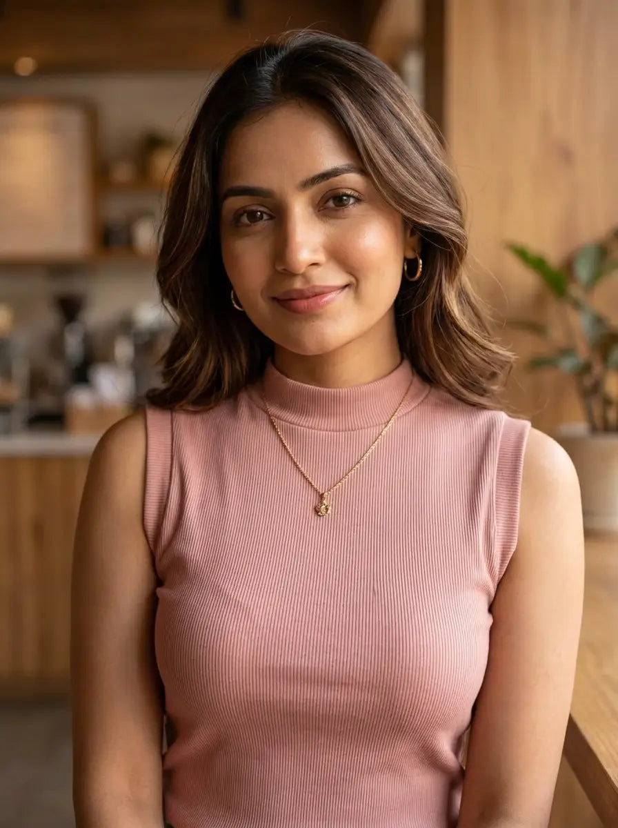 Pink Sleeveless Rib Top